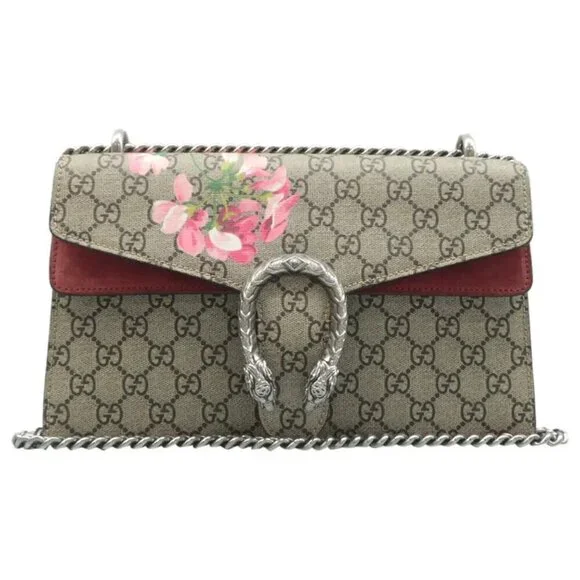 100% Authentic GUCCI Dionysus Brown Canvas Shoulder Bag 750-080824 - Picture 1 of 12